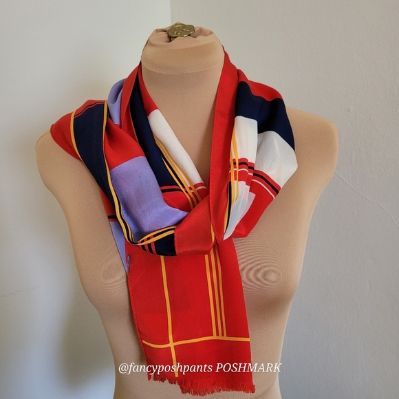 HATTIE CARNEGIE luxury silk vintage scarf wrap ultimate vintage New York lux - Picture 17 of 17